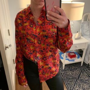 J. Crew Collection Silk Patterned Shirt